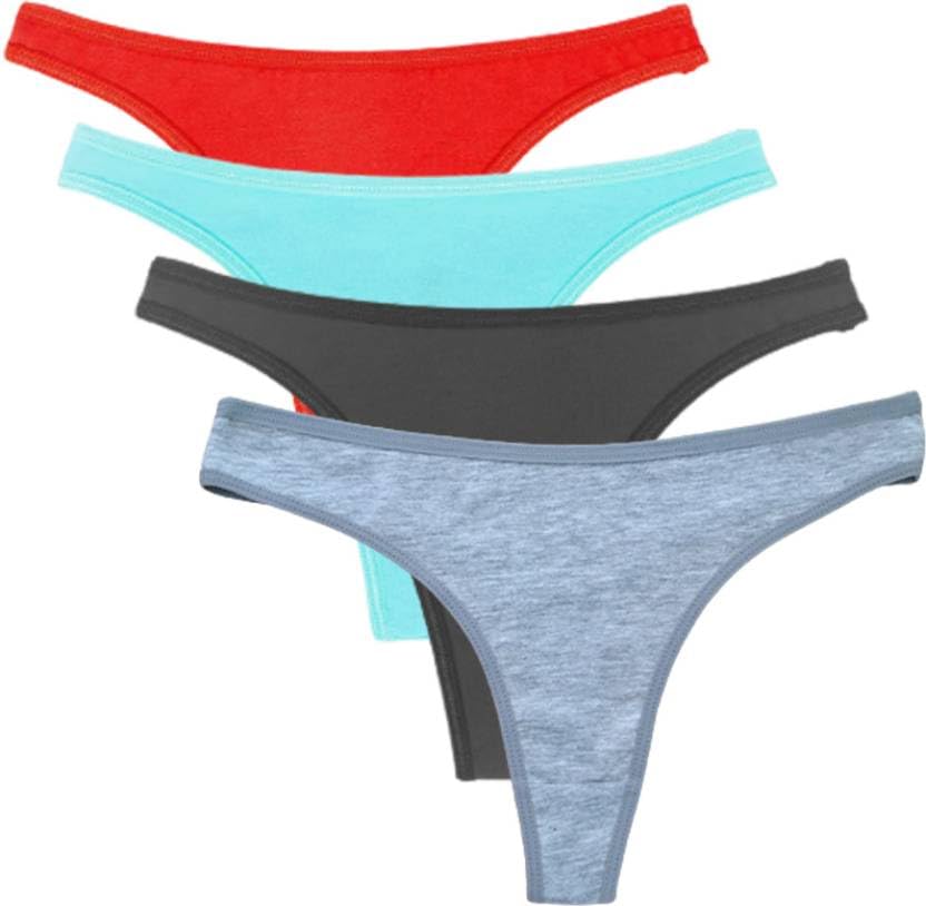 Florafit Women's Viscose Cotton G-Staring Thong Panties Combo Pack of 4 | Thong Panty for Women Sexy | Panty Set for Women-picture-15
