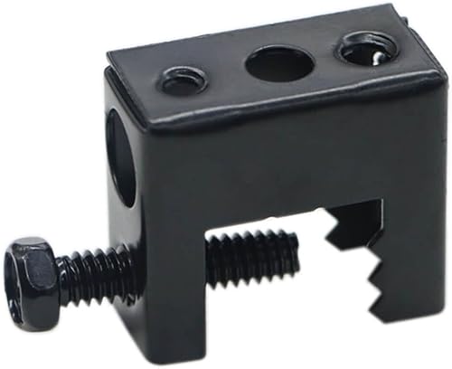 Upgrade Baudelun - Abrazaderas de haz de 1/4"-20, abrazadera de haz atornillada de acero negro para varilla roscada de 1/4" y 3/8", ganchos en S y