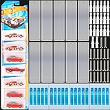RattanView 10 Pcs Model Car Display Cases Holds up to 100 Cars Compatible with Hot Wheels Packaged Toy Organizer Diecast Blister Wall Display Case(16.7 x 4.4 Inches)