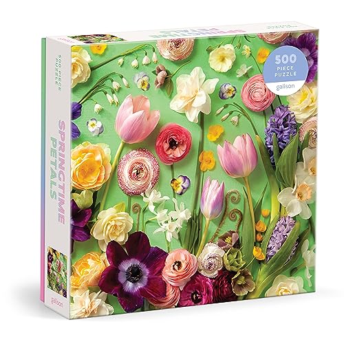 Galison - Springtime Petals Rompecabezas de 500 Piezas para Adultos | Fotografía por Julie Seabrook Ream, Flores Coloridas, Primavera, Desafiante, Papel Reciclado, Sin Polvo, Tamaño Terminado 20" x 20" miniatura 1
