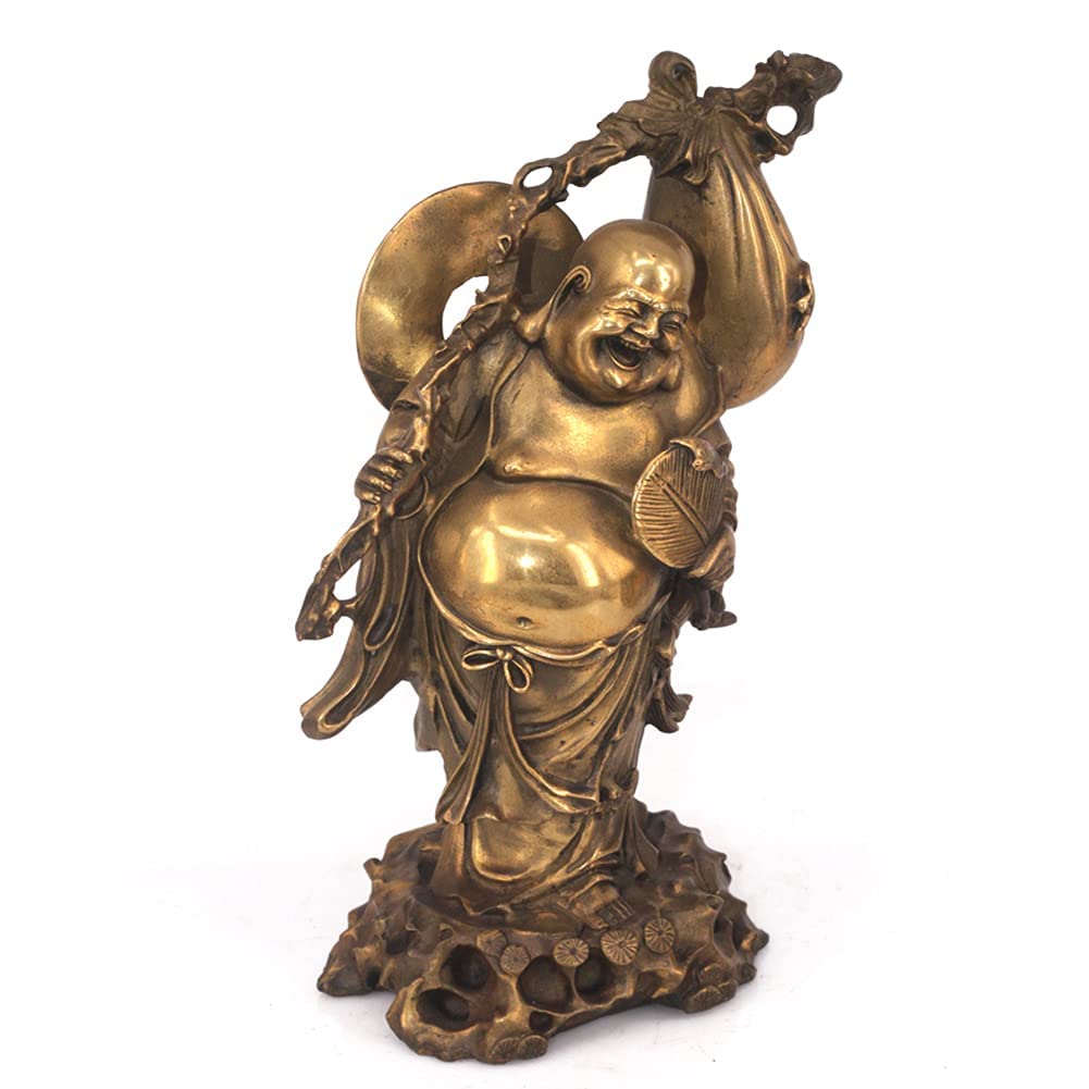 Amazon｜Maitreya仏の彫刻、笑顔の仏像モデルブロンズ彫刻アンティーク