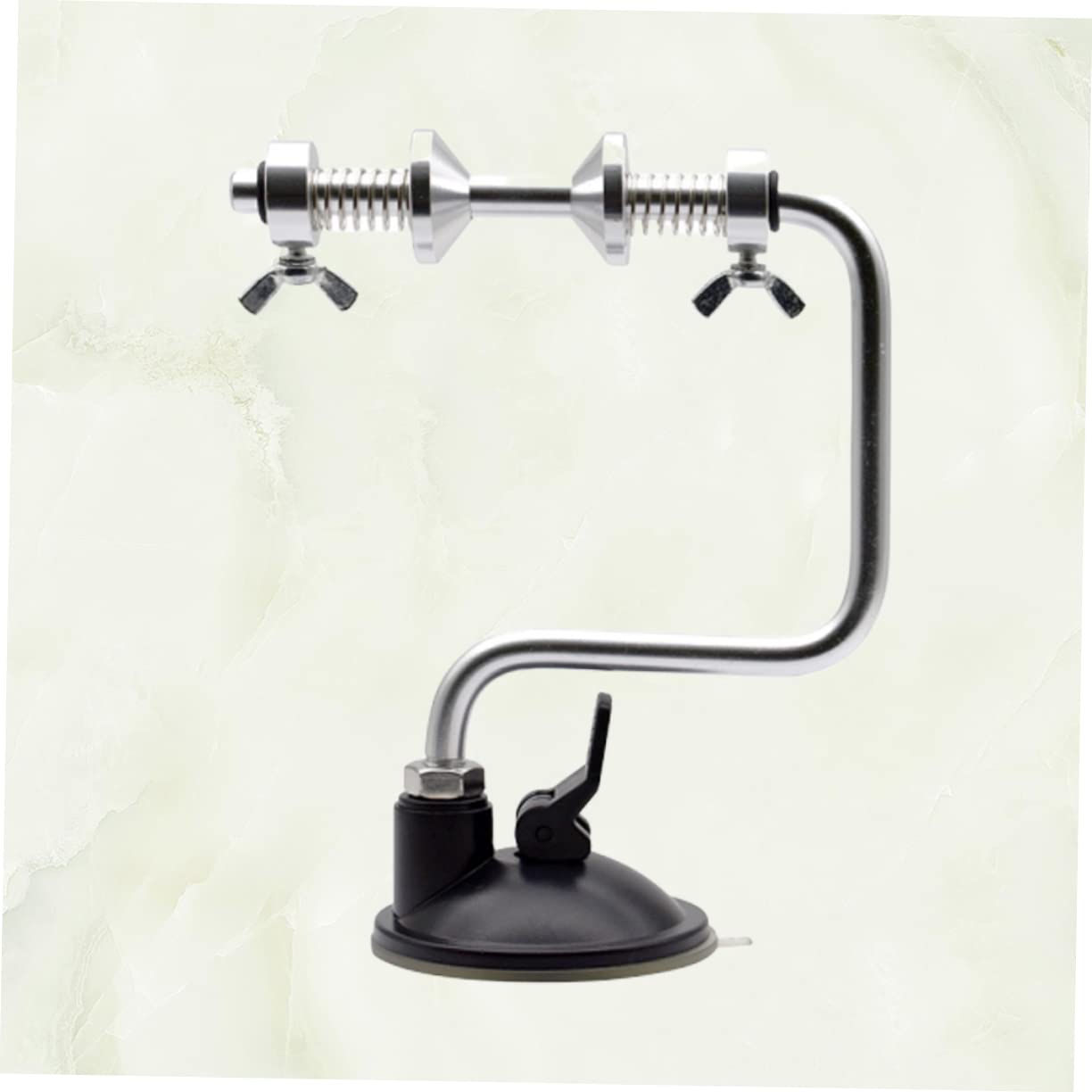 POPETPOP Fishing Line Spooling System with Vacuum Suction Cup Reel Line Spooler for Easy Winding Compact Lightweight Fishing Accessories Silver