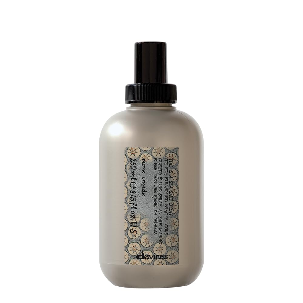 Davines This Is A Sea Salt Spray, Light Hold Beachy Waves & Texture - Adds Gritty Texture & Volume for Tousled Looks, Travel Size, 3.38 Fl Oz