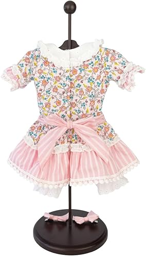 Miniatura 6 de The Queen's Treasures Muñeca Nellie Oleson con licencia oficial de Little House on The Prairie de 18 pulgadas, con osito a juego. Compatible con