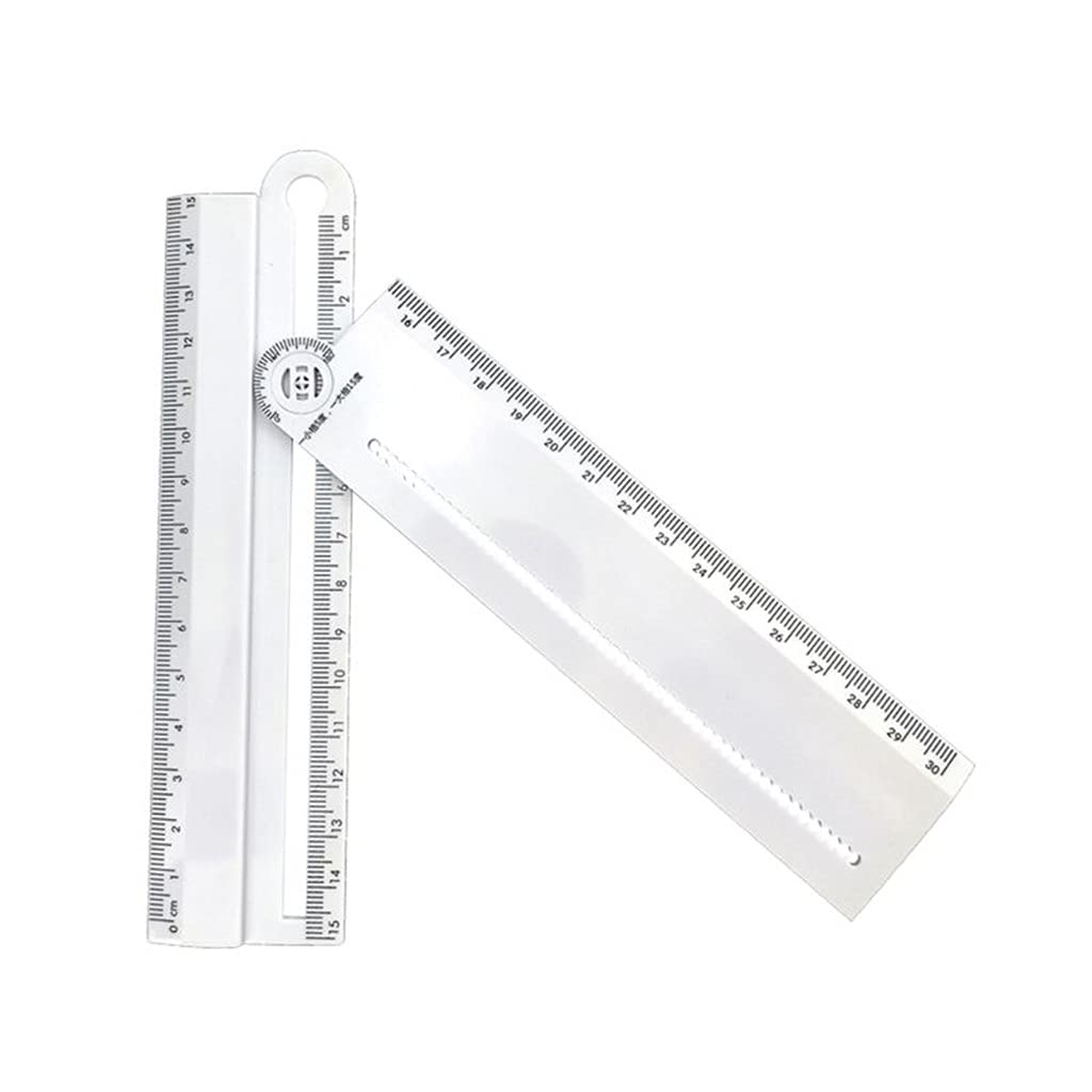 1 x einfaches, 30 cm transparentes rechteckiges Lineal, Winkelmesser, Studenten, Schreibwaren, Zeichenwerkzeug