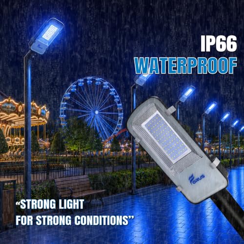 Image of Forus 40W Blue Street Light Outdoor LED IP66 Waterproof Decorative Focus Lamp for Road Garden Events Security Terrace Landscape Pathway Building Festival Stage Party Celebration Lighting - 1 Pc