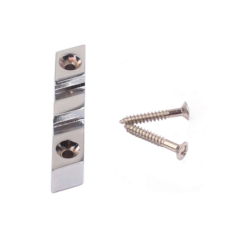 Healifty Roller String Tree Roller String Retainer Guides Metal for 3 String Electric Guitars Bass Parts Replacement (Chrome Color) - Image 2