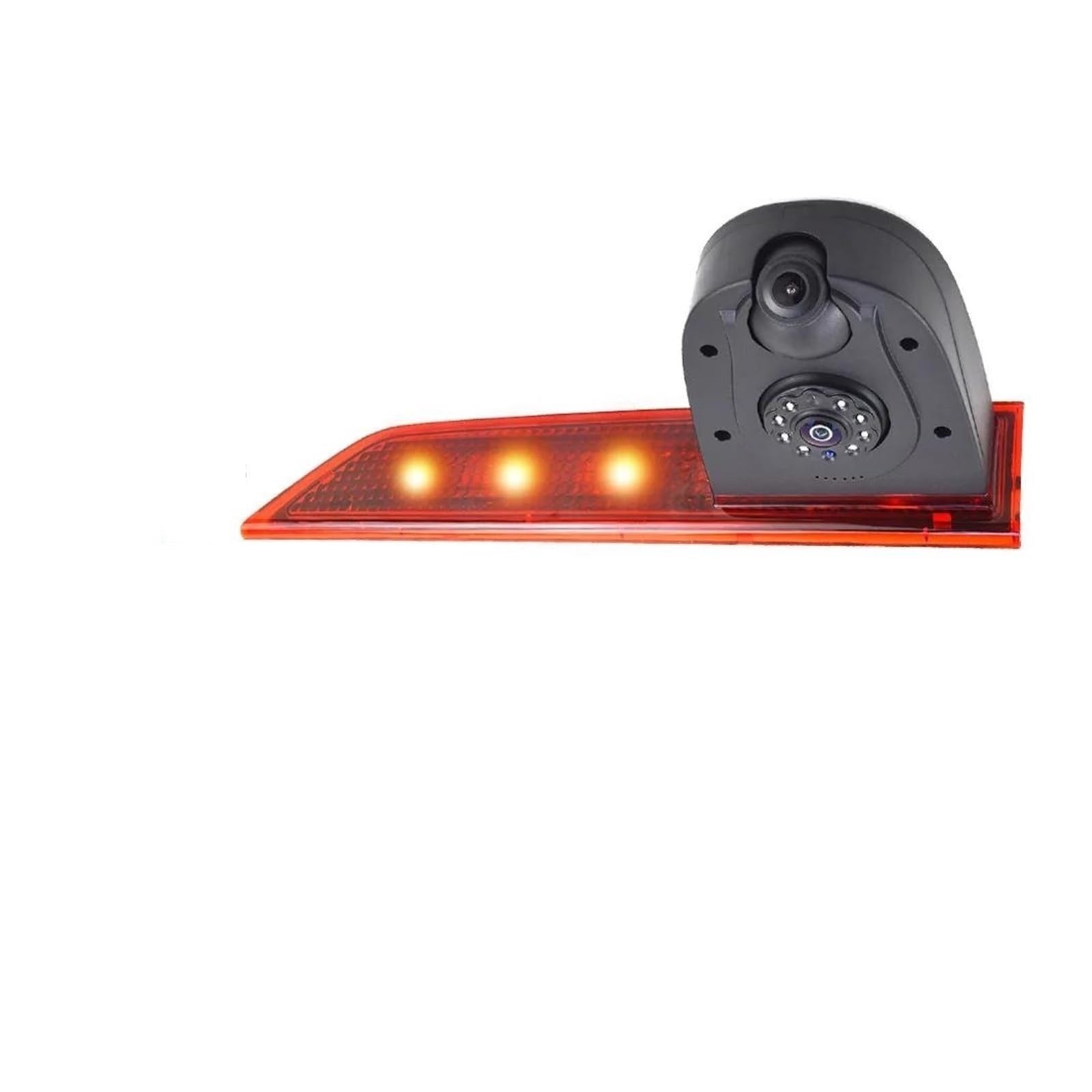 Kamera cofania z dwoma obiektywami z wbudowanym światłem stop, kompatybilna z modelami Transit i Custom (wersja LED) od 2016 do dzisiaj.