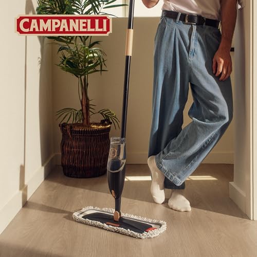 Image of CAMPANELLI Pro Series Spray Mops for Floor Cleaning with 2 Pads - 19 inch Wide | Wide Cleaning Path Covers Spray Mop With Refillable Tank and Washable Pads for Hardwood, Tile, Laminate and Vinyl Floors.