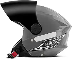 CAPACETE ABERTO MIXS WAY PRATA TAM. 58 VIS. FUMÊ