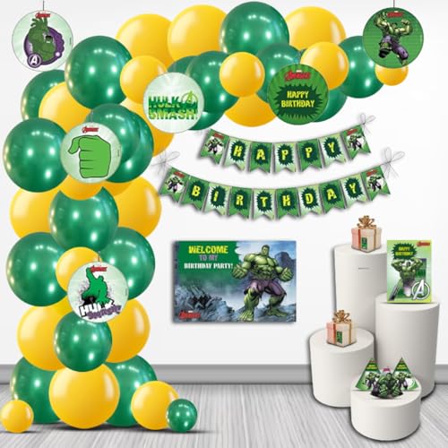 Image of Pretty UR Party Disney Hulk Decorations 90 Piece