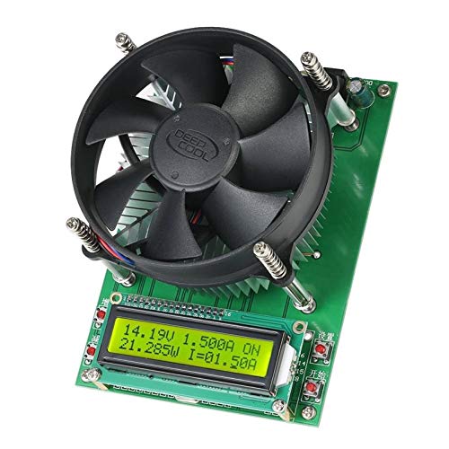 YJYGR Electronic Load, 150W Constant Current Electronic Load 60V 10A Battery Discharge Capacity Tester Module with LCD