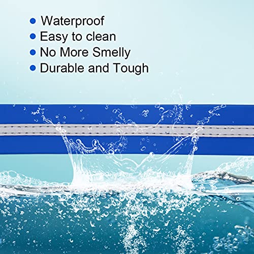 Image of Nimble Reflective Waterproof Dog Collar Adjustable Odor Resistant Easy Clean Pet Collar for Small Medium Large Dogs Night Walking Outdoor Rainy Use (Small (9.45 inch-14.17 inchinches), Blue)