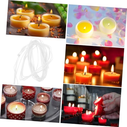 Mecha de algodón para hacer velas DIY duradera y resistente miniatura 4