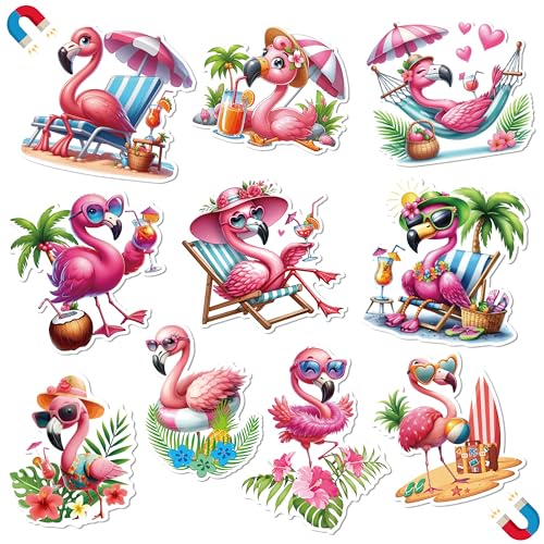 Cruise Door Decor - Magnetic Flamingos
