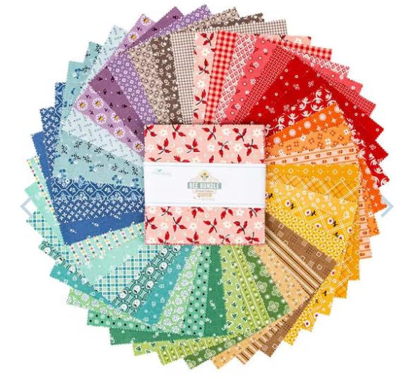 Riley Blake DesignsLori Holt Bee Bundle Limited Edition Colors 42 5-inch Squares Charm Pack 5-15570-42