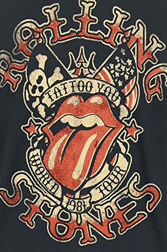 The Rolling Stones Tattoo You Tour Homme T-Shirt Manches Courtes Noir Regular/Coupe Standard - Les Beatles, Paul McCartney, John Lennon, RIngo Starr, George Harrison The Rolling Stones Tattoo You Tour Homme T-Shirt Manches Courtes Noir Regular/Coupe Standard – Image 4