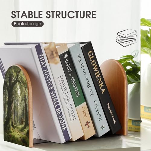 Sujetalibros decorativos de madera noble con acabados artesanales para despachos elegantes 8