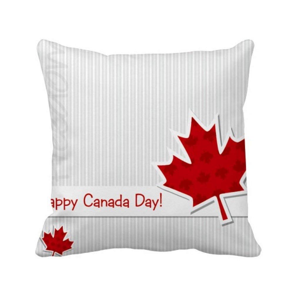 Housse de coussin Canada Day grain vertical pour renouveler un canapé fatigué