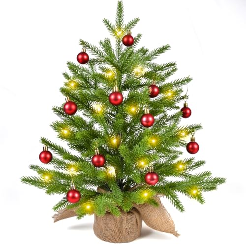 Weihnachtsbaum Mini Künstlich 55cm, Kleiner Tisch Tannenbaum mit...