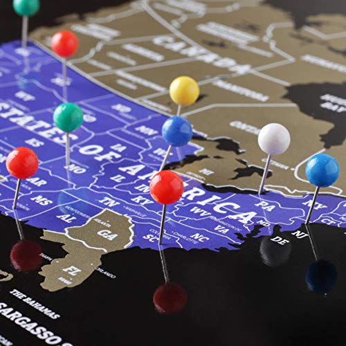 Detailed Scratch off World Map Poster - XL - Black and Gold Scratchable World Map - Glossy, Laminated Travel Poster - Full Accessories Kit - Best Gift Scratch off Map of the World By Divalis by Divalis - Image 9