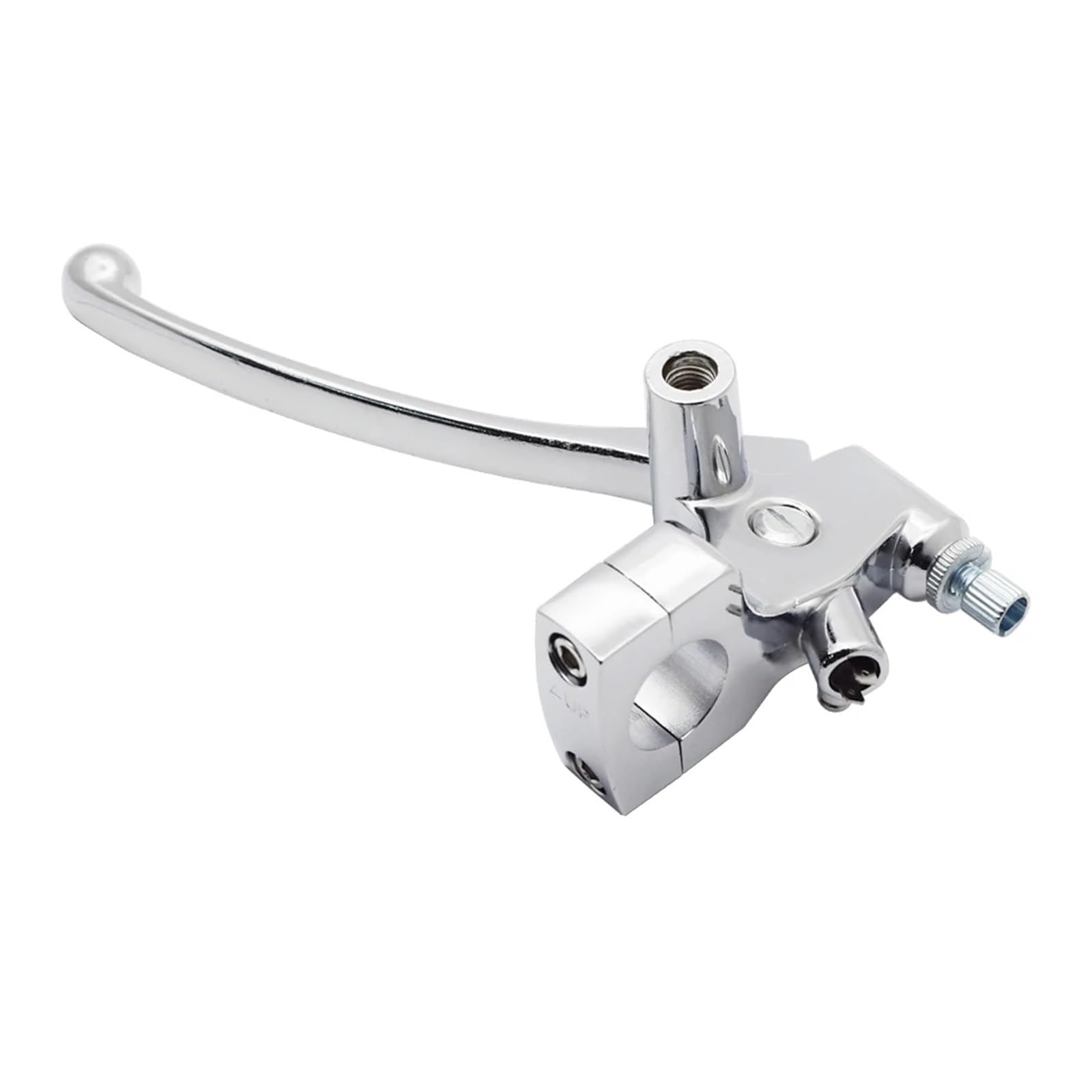 Drovian Hydraulic Brakes Universal 1" 24.5mm Motorcycle Brake Clutch for Master Cylinder Reservoir levers for Harley(Silver-Left)