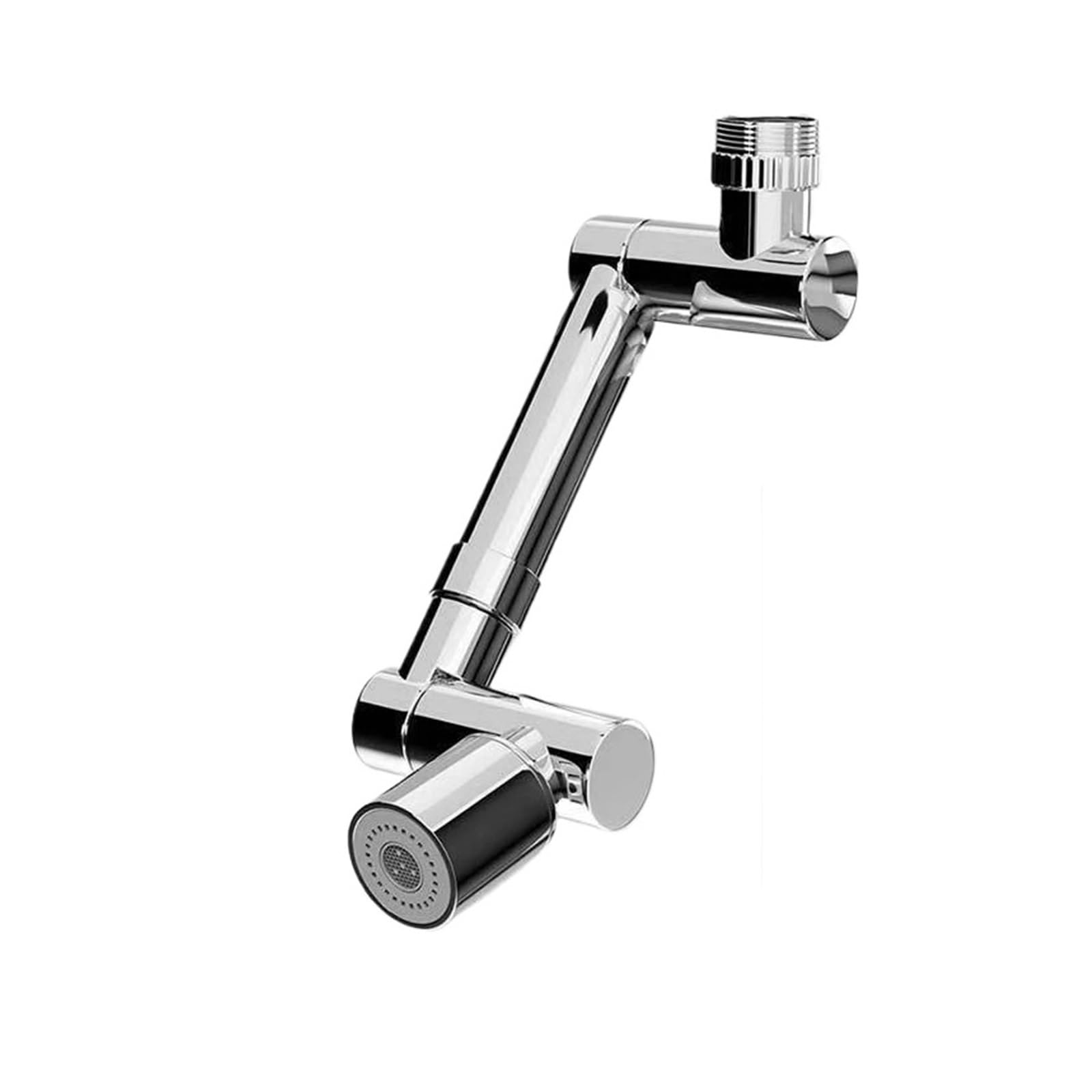 Ewsdsfs Double Gear New Universal 1440° Rotating Retractable Faucet Splash Filter Kitchen Washbasin Extender Faucets Bubbler Nozzle Robotic Arm(Double Gear)