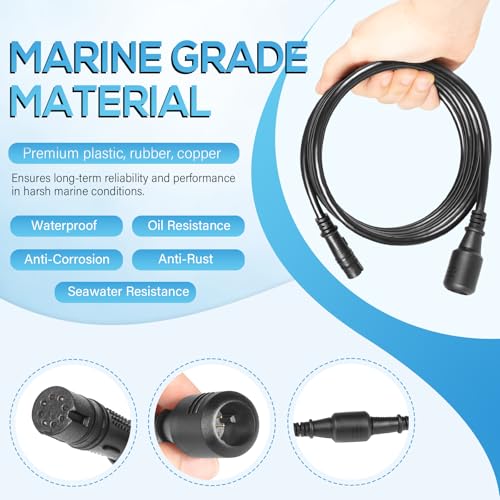 Image of Bonbo 000-14414-001 Extension Cable 10' for Lowrance TripleShot /SplitShot Transducer for Lowrance HOOK2 Series Fishfinder (10FT)