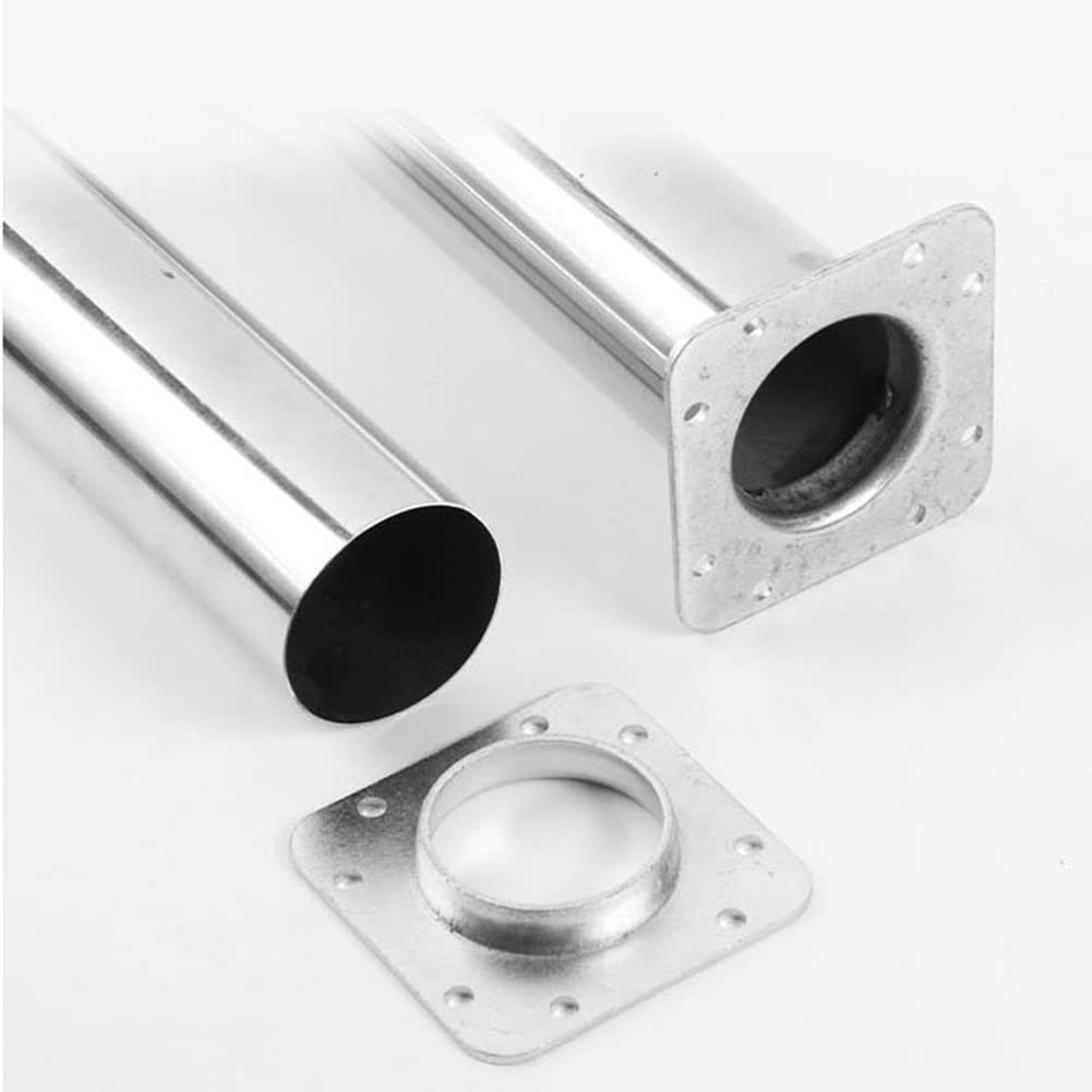 Patas de mesa ajustables de acero inoxidable, 1 pieza, patas redondas ajustables de altura, regulación de altura de 20 mm, perfectas para encimeras, barras de desayuno, escritorios (altura: 100 cm)