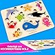 QUOKKA Spielzeug Puzzle ab 1 2 Jahre - Montessori Holzpuzzle 1 Jahr - Meerestiere Kinderspielzeug ab 2 3 Jahre - Lernspiele für Klinekinder - Geschenk für Mädchen and Junge