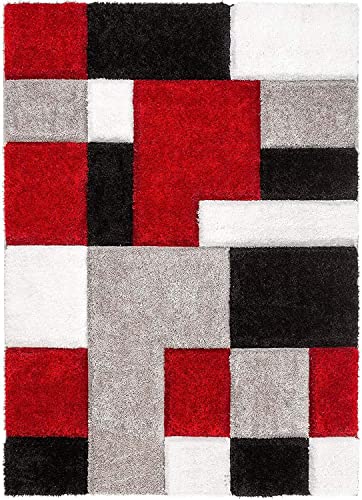 Image of Soft Fluffy Shag Area Rugs For Living Room,Shaggy Floor Rectangular Carpet For Bedroom,Girls Carpets Kids Home Decor Rugs,Cute Luxury Non-Slip[Size 5X8 Feet],Multicolor