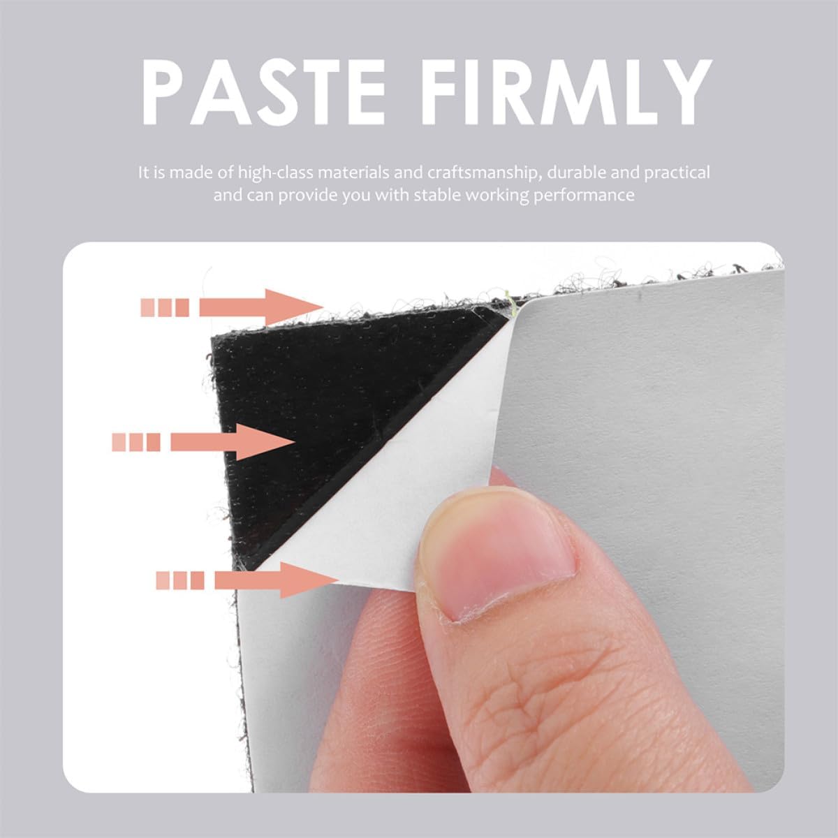 30 Sets Black Double-Sided Hook and Loop Tape Adhesive Strips for Household Rug Fixing, Heavy Duty Nylon Carpet Fastener for Home and Hotel Use