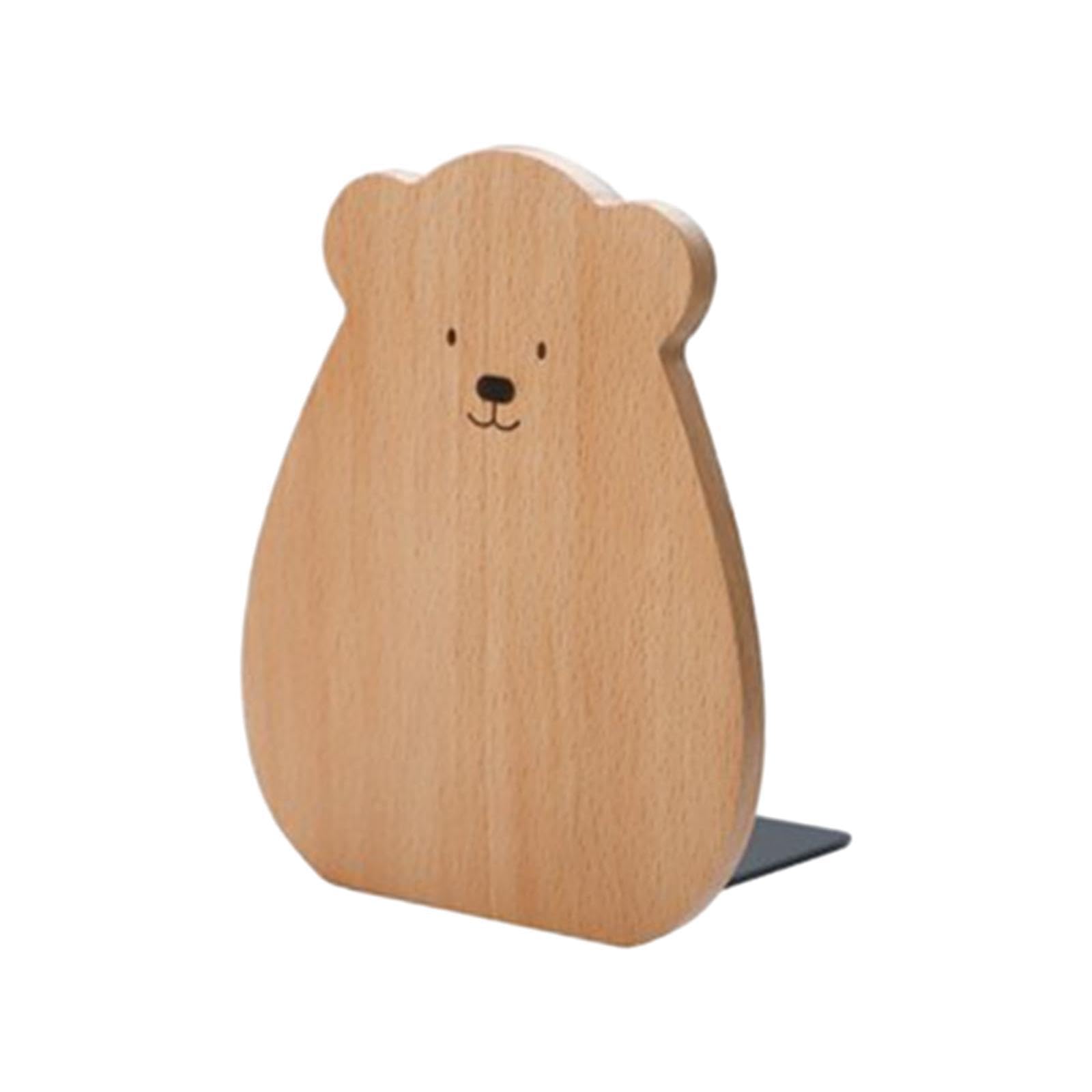 TWISAXC Charming Wooden Bookend Heavy Books Stand Offers Functional Support While Enhancing Home Office Library Decor For Classmates And Friends Gift Giving Decorative Cute