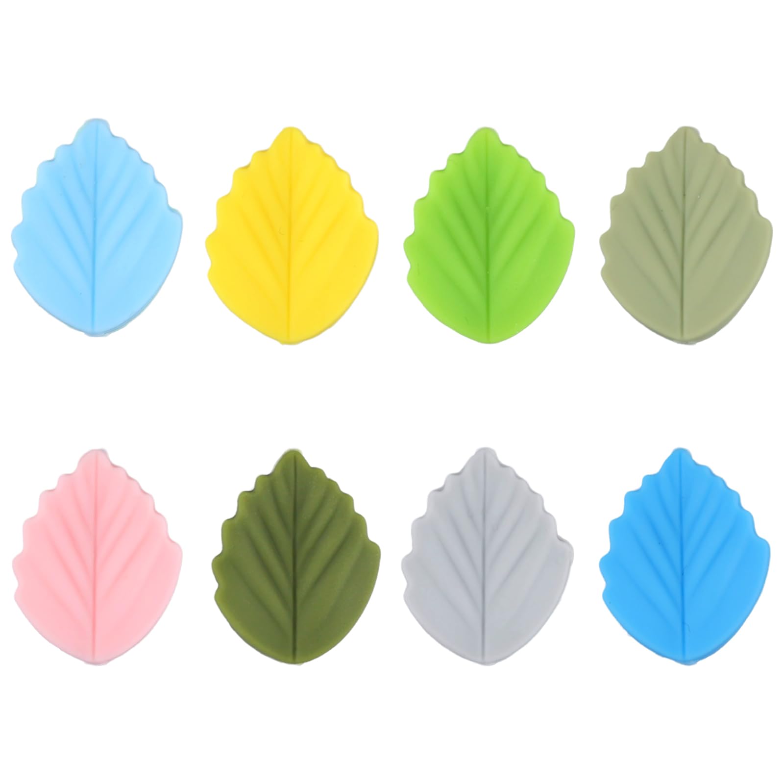 8pcs Knitting Needle Stoppers, Cute 8 Colors Leaf Knitting Needle End Caps Silicone Knitting Needle Tips Stoppers Knitting Needle Tip Covers Sewing Quilting Supplies