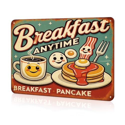 Vintage-Style 8x12' Breakfast Coffee Diner Tin...