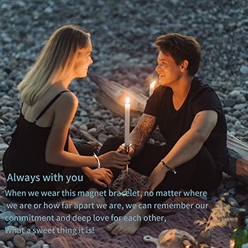 FLYXLH Matching Bracelets for Couples - Magnetic Couple Bracelet Set, Couple Bracelets for Boyfriend and Girlfriend lover (ghost) - Image 6
