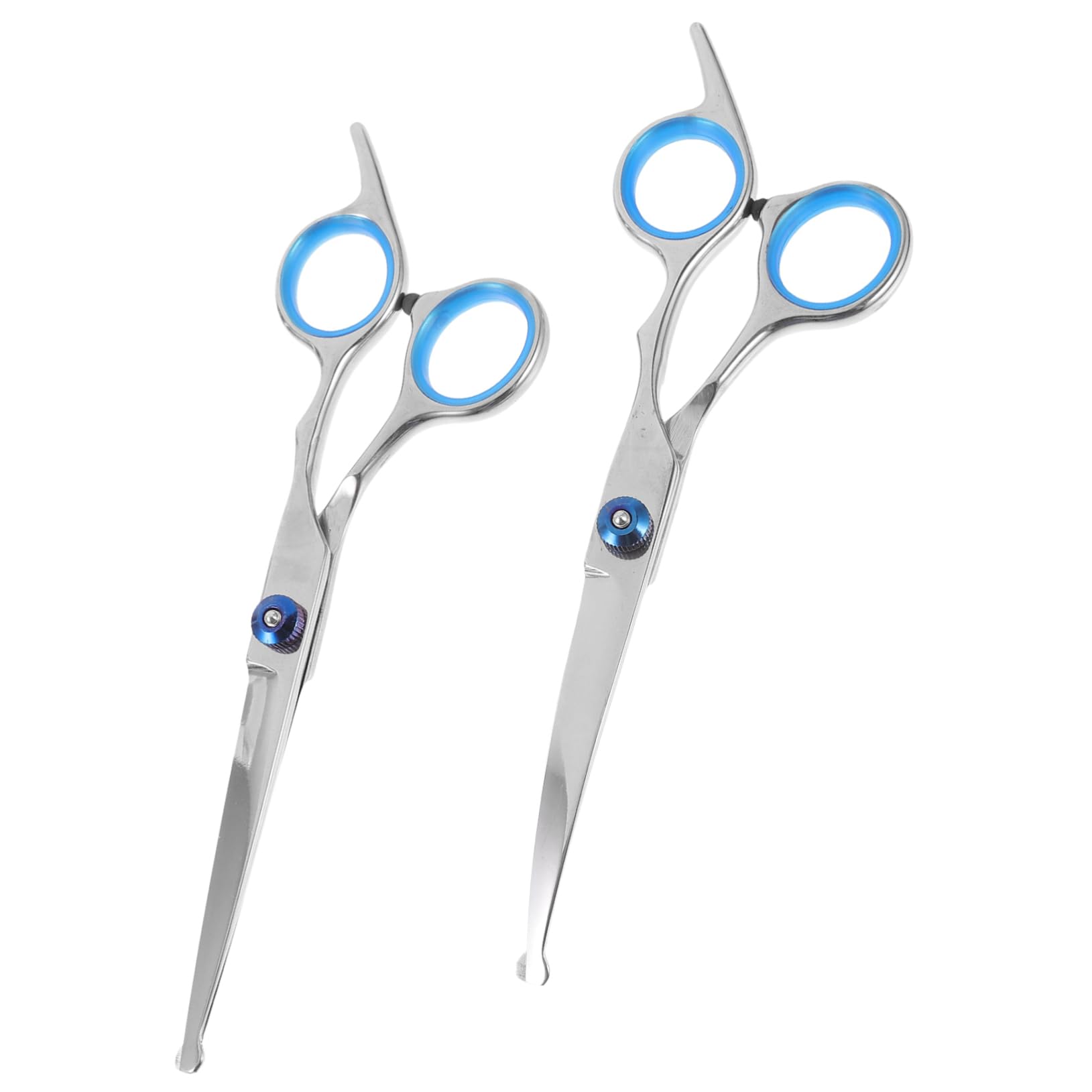 WOFASHPURET 2Pcs Pet Hairdressing Scissors Rust Professional Pet Shears for Home Grooming Round Head Design for Safe Trimming for Dogs and Cats