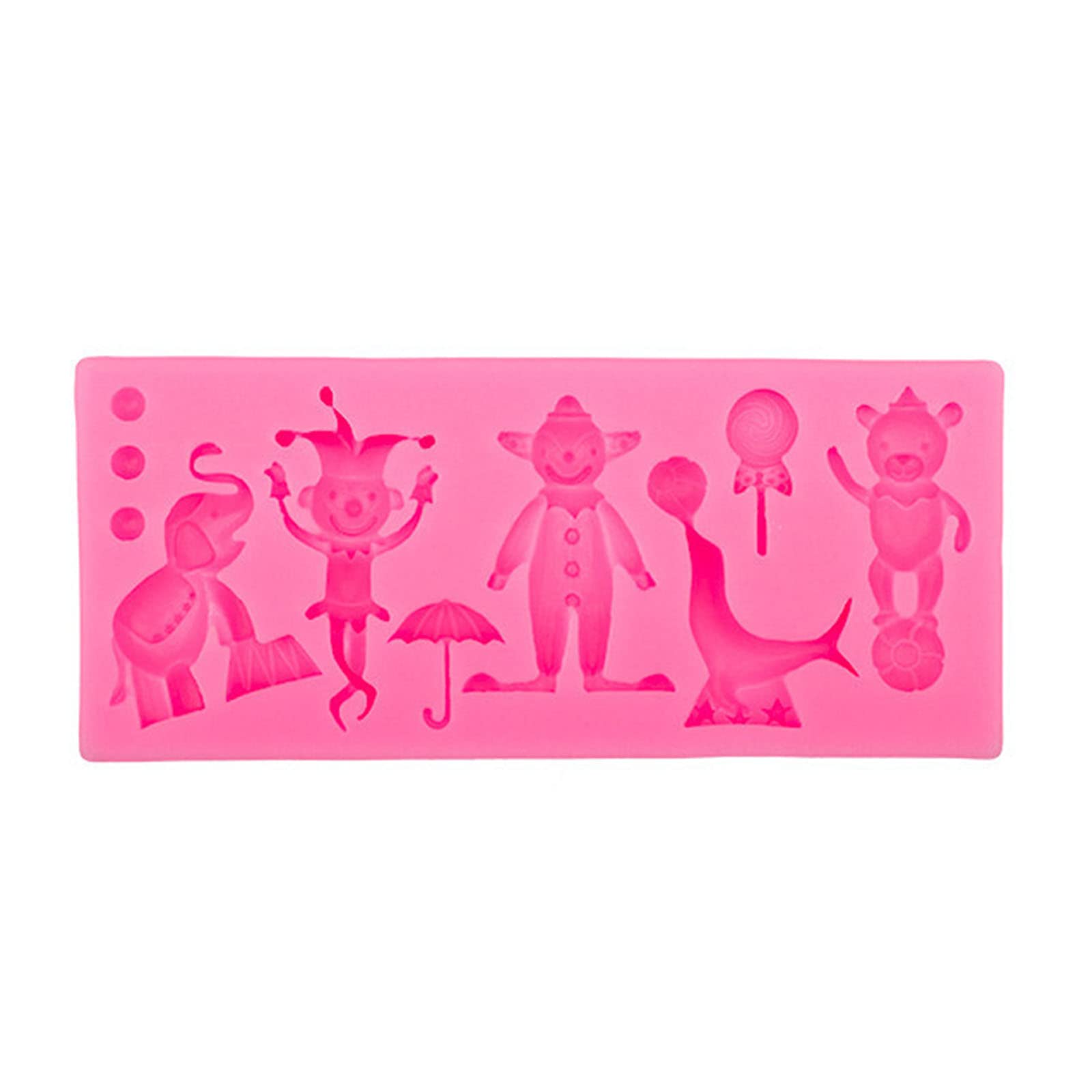 Xinsheinelry Circus Clown Silicone Mold Cake Pastry Baking Mold Cake Decorating Tool for Making Chocolate Fondant Cupcake Molds Fondant Molds Christmas Silicone for Decorating Tools