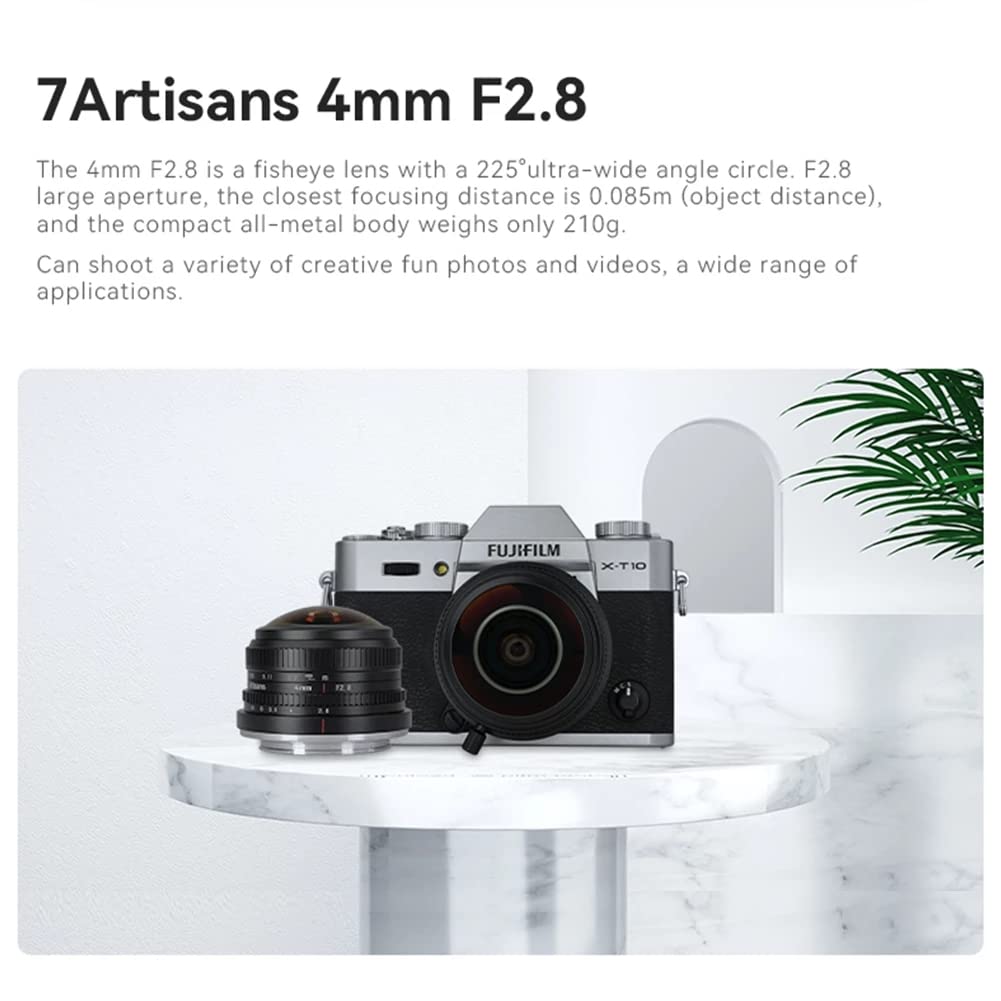 Amazon.co.jp: 7Artisans 4mm F2.8 魚眼レンズ 広角レンズ ウルトラ