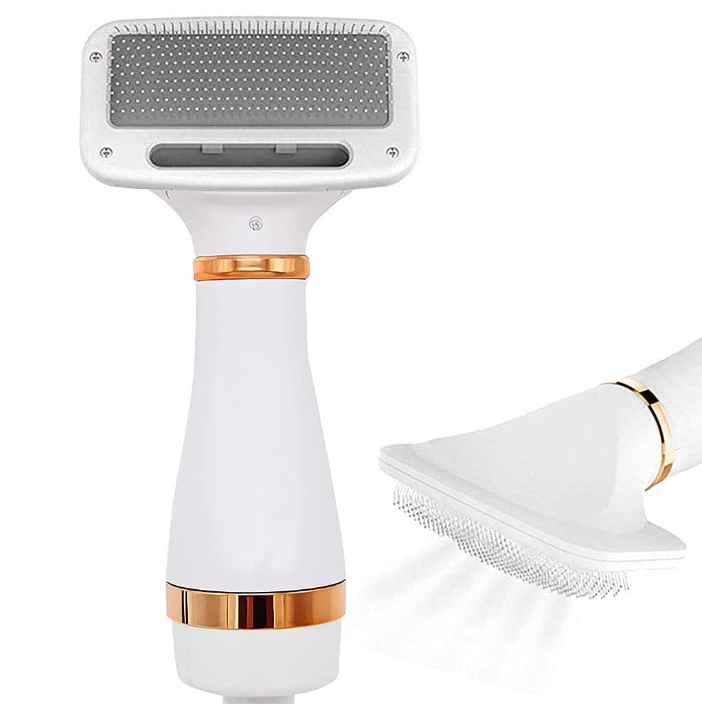 Portible Pet Hair Dryer | Portable and Quiet 2 in 1 Pet Grooming Hair Dryer Blower with Replaceable Slicker Brush | Adjustable Temperature | for Small and Medium Dogs and Cats (Pack of 1). (B0B2LT186L) Amazon Price History, Amazon Price Tracker