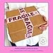 Fragile Packing Tape, Pink Burgundy Heart Cute Designer Packaging and Shipping Tape for Small Business - Printed Tape for Moving, 1.88