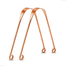 Kit 2 Raspadores de Língua - Ayurveda - 100% Cobre