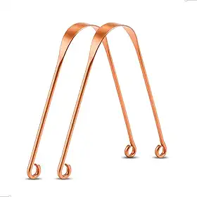 Kit 2 Raspadores de Língua - Ayurveda - 100% Cobre