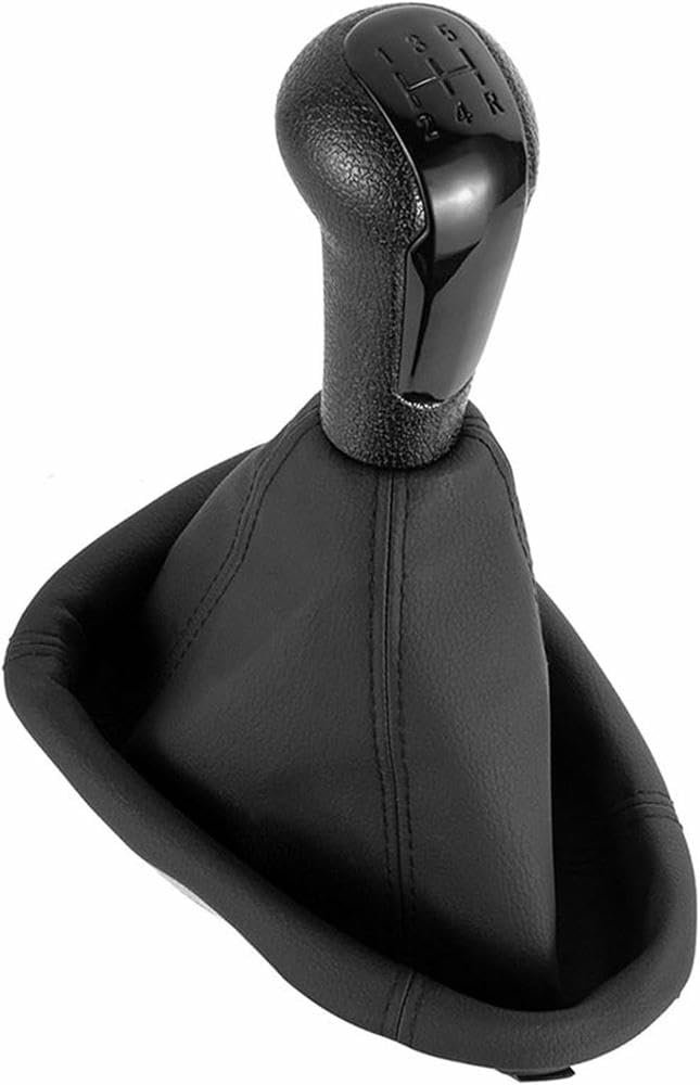Gznbb Black Car Manual Gear Shift Knob Boot Cover Gaiter Lever Shifter Handle Stick, For Chevy For Spark M300 2011 2012-2015
