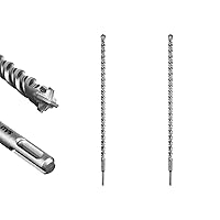 Vista 33 de SALI 10 brocas de martillo giratorio SDS Plus de 1/2 x 6 pulgadas, kit de broca para hormigón, material de carburo de doble rosca de tipo cruzado