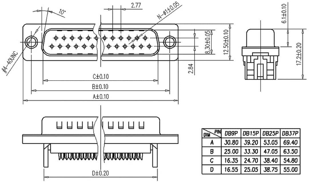 XYWHPGV IDC Flat Cable Connector D-Sub 2 Row 15 Pin Male Connector IDC Crimp Port Connection Terminal for Flat Flat Cable Black Pack of 10(8a5cb 5561c 16f13 a7bfa 6fa19 80