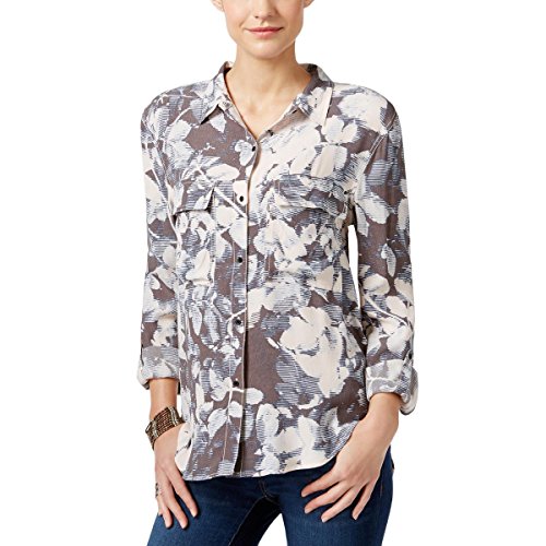 Calvin Klein Jeans Women's Muted Print Utility Shirt