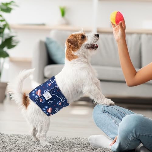 Image of CuteBone Dog Diapers Male Belly Bands 3 Pack for Male Dogs Reusable Puppy Wraps