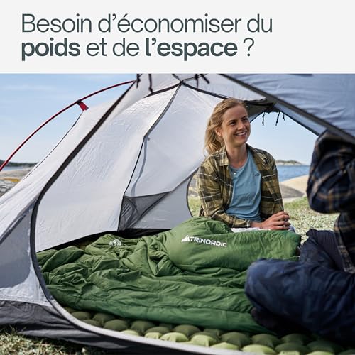 Sac de Couchage Léger – 900g, Extra Long avec Fermeture Éclair Anti-Blocage – Sac de Couchage Adulte d'Été, Compact et Ultraléger pour la Randonnée, Les Aventures à Vélo – Image 3