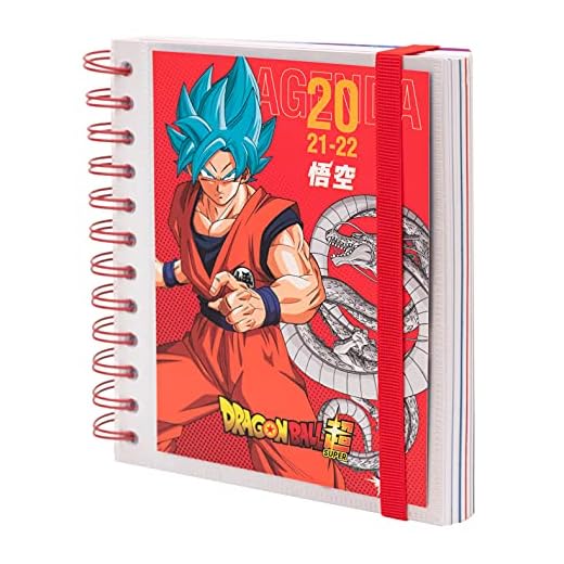 Agenda académica oficial de Dragon Ball 2021-2022, día por página, agenda de 11 meses, agosto de 2021 a junio de 2022